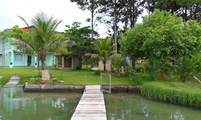 Barra da Lagoa Casa | Casa Beira Del Canal C / Aire, Tv, Internet S / Hilo Óptimo Local Cerca De Las Playas