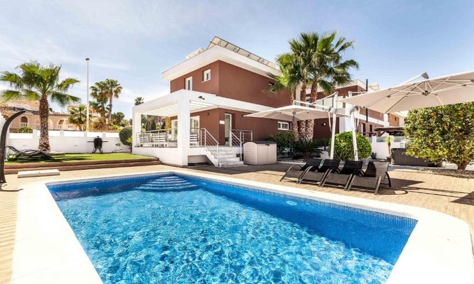 Puerto Marino Villa | Casa Bos Orange Wellness Luxury Entire Villa Jacuzzi & Pool Gran Alacant near Beach