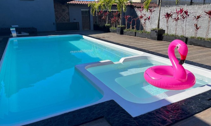 Jardim Rio da Praia Casa | Casa com Piscina Grande e Hidro