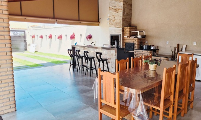 Tanabi Casa | Casa Completa com Área Gourmet, Piscina com Aquecedor Solar e Sauna Seca