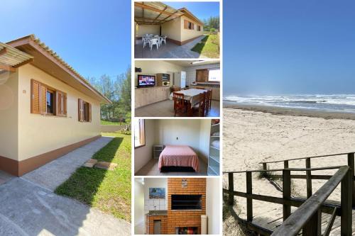 Passo de Torres Casa | Casa de frete para o mar - Pátio privativo - Churrasqueira - Cozinha completa - Smart Tv - Wifi - Vaga para carros - Aceita Pet