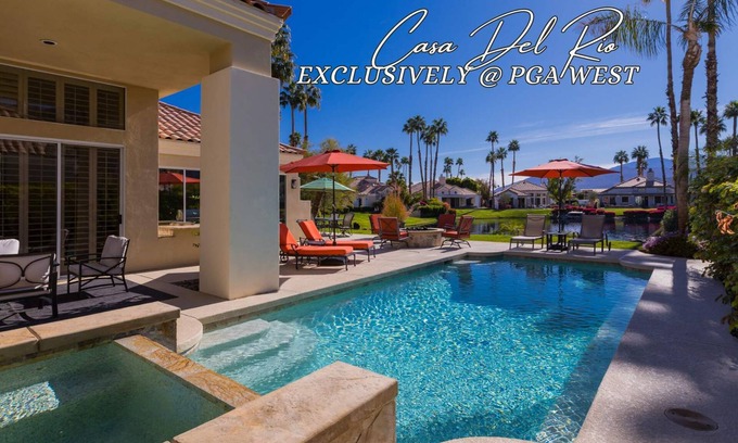 La Quinta Casa | Casa Del Rio Luxe 3BR w Pool Spa Lake Views
