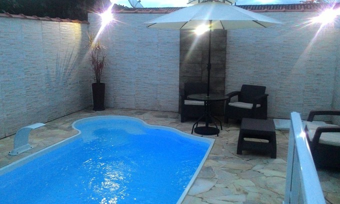 Praia das Palmeiras Casa | Casa Grande Litoral Norte - Caraguatatuba - Piscina con guarda-cuerpo-cerrada