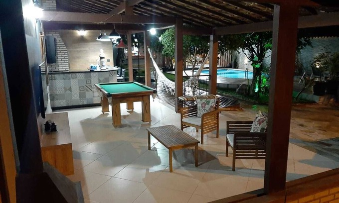 Guapimirim Casa | Casa Linda e Aconchegante Com Piscina, Churrasqueira, Sinuca, Wi-fi