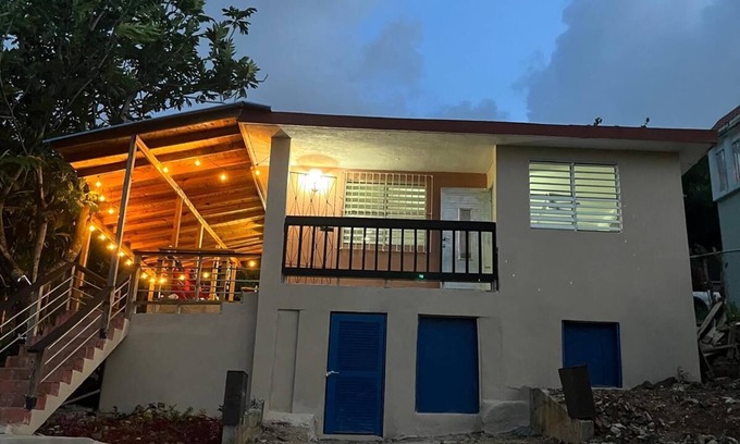 Villa Flamenco Cabaña | Casa LOLO on hills of Culebra, mountain and airport views .