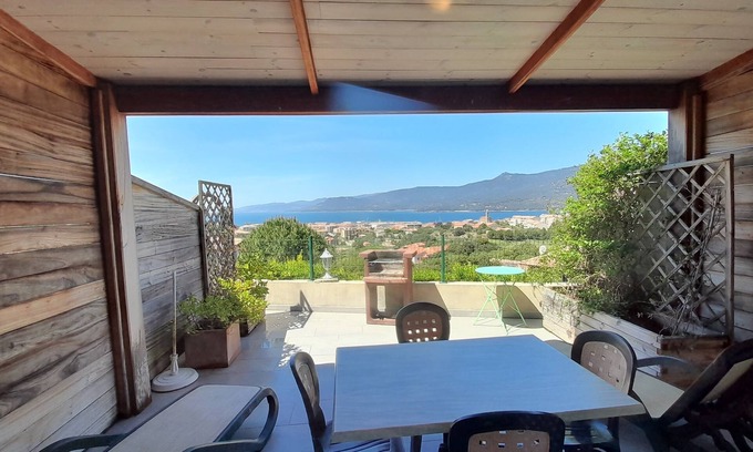 Propriano Apartamento | Casa Regina - T2 # panorámicas al mar 3 / asientos