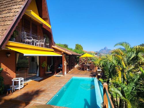 Itaipava Casa | Casa Serrana, piscina aquecida, A/C quente-frio