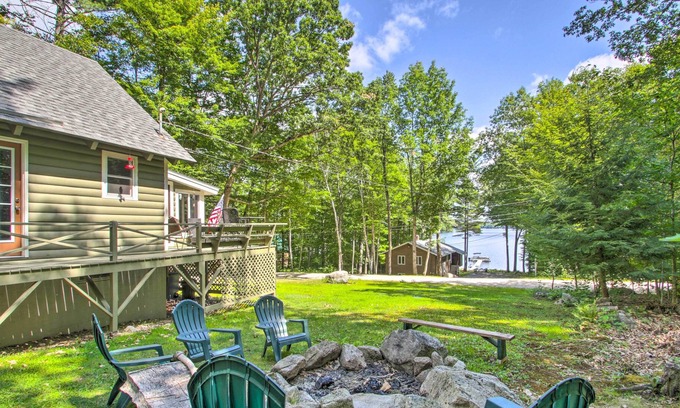 West Poland Cabina | ¡NUEVO! Casco Cabin en Thompson Lake w / Fire Pit + Deck