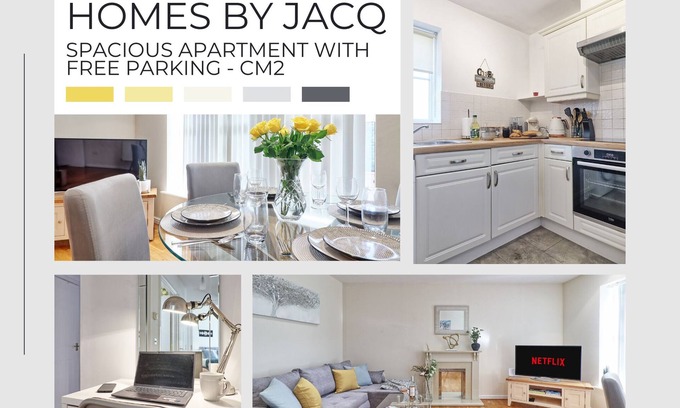 Great Baddow Apartamento | Central Chelmsford / A12 / Sleeps 7 / Free Parking / Ensuite