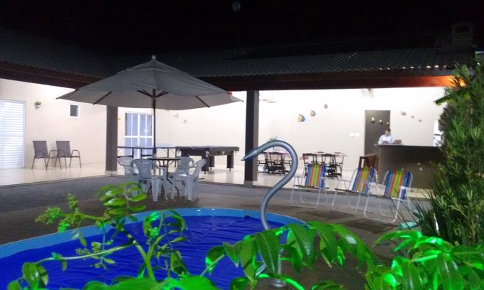 Olimpia Casa | CHACARA DOKMOS CON AIRE, WIFI, PISCINA CLIMATIZADA, BILLARES, ping pong 17-981528767
