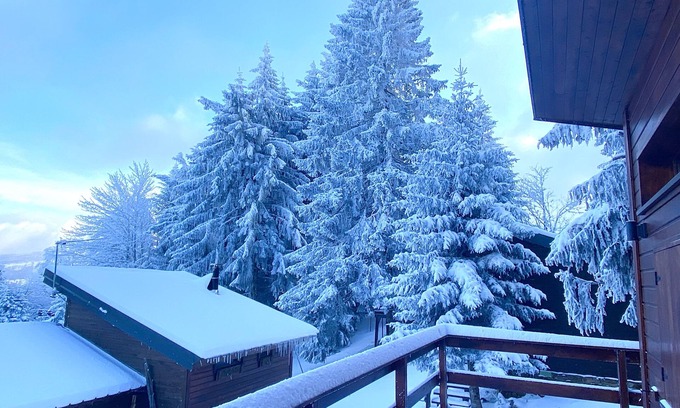 Aix-les-Bains Chalet De Esquí | CHALET AMID SNOW-COVERED FIR TREES