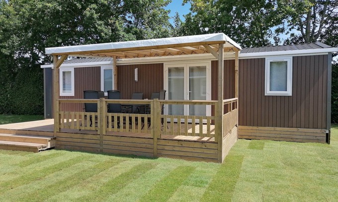 Koudekerke Chalet De Esquí | Chalet Aqua en Países Bajos con Veranda