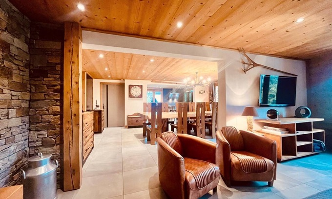 Demi-Quartier Chalet De Esquí | Al pie del Megeve, las pistas de esquí de la Princesse