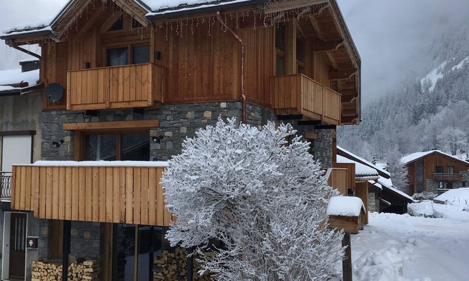 Pralognan-la-Vanoise Chalet De Esquí | Chalet Contemporain Bois et Pierres