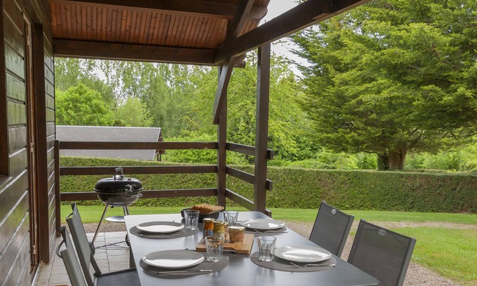 Auquainville Casa | chalet-gîte 4 pers. Normandy Heated swimming pool from mid-May to September