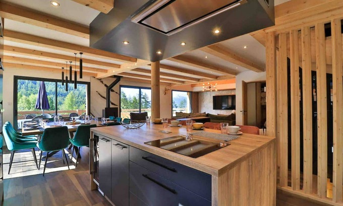 Les Orres Chalet De Esquí | Chalet Haut de Gamme 4* for 12pers with Jaccuzzi, Sauna+Gym