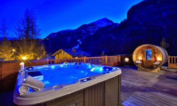 Les Brevieres Chalet De Esquí | Chalet La Bulle Appt The Eagles 15 pers Sauna Jacuzzi Piscina Tignes