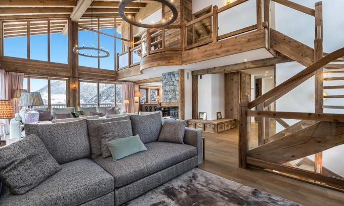 Courchevel Chalet De Esquí | Chalet luxe avec sauna, cheminée et services inclus à Courchevel 1650 - FR-1-563-89