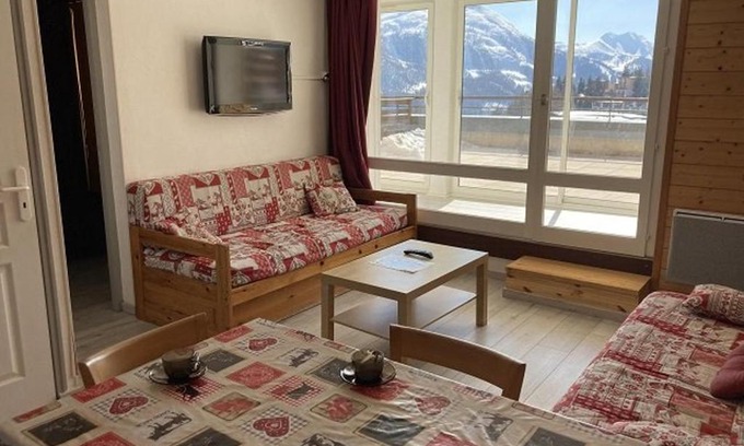 Orcieres-Merlette Apartamento | Charmant 2 pièces cabine avec véranda, terrasse exposée sud, proche des pistes et commerces, WiFi inclus - FR-1-262-76