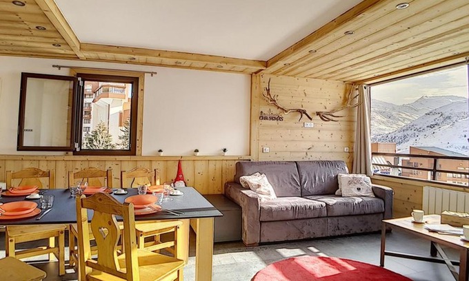 Les Menuires Apartamento | Charmant Appart 3 pièces avec cabine, skis aux pieds, parking inclus - FR-1-344-796