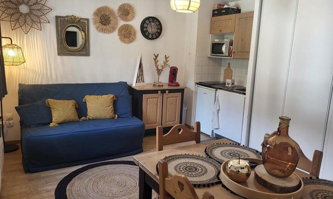 Montgenevre Apartamento | Charmant studio cabine pour 4 personnes face aux pistes à Montgenèvre - FR-1-266-98