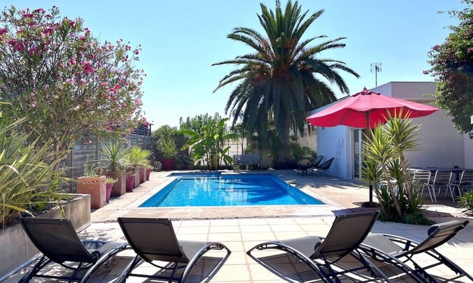 Le Cres Casa | Charmante Villa Climatisée de Plein Pied Avec Piscine et Jardin Paysagé