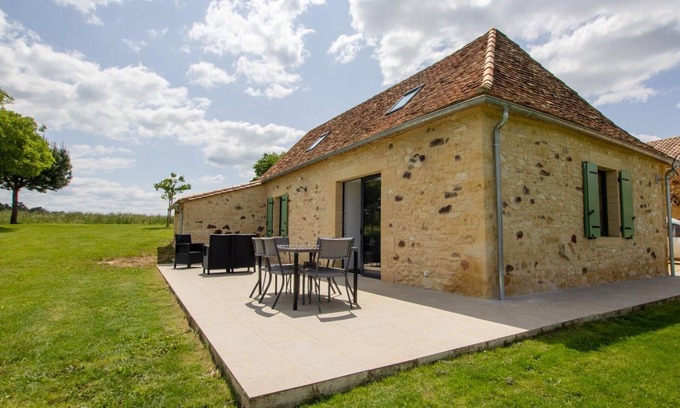 Montferrand-du-Perigord Cabaña | Casa rural en la campiña con terraza, terreno privado y todas las comodidades modernas