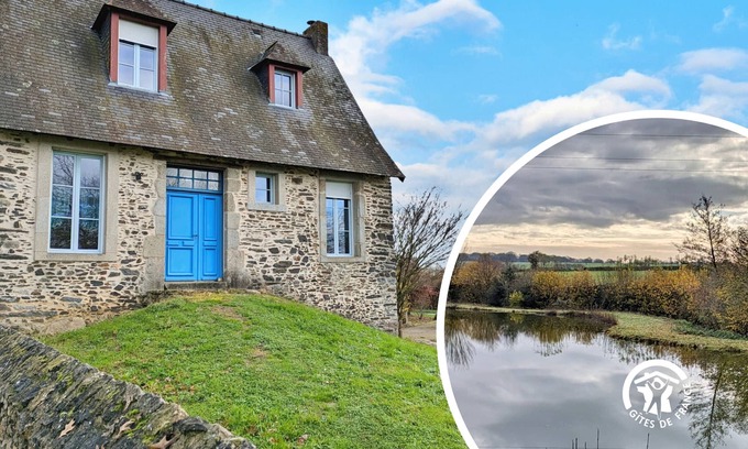 Bonchamp-les-Laval Cabaña | Casa histórica del siglo XVI con lago privado y pesca, cerca de Laval