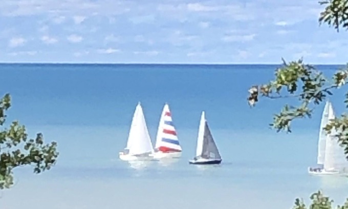 Pentwater Casa | Charming, beach house close to town on dune with fabulous view of Lake Michigan