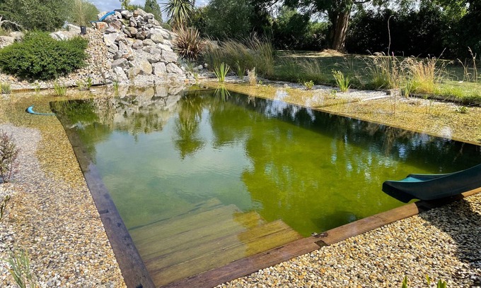 Teloche Cabaña | Encantadora casa cerca de Le Mans con piscina natural