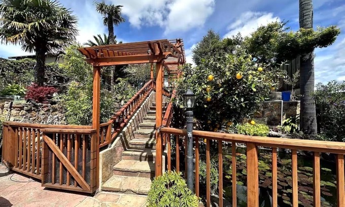 Castro Valley Cabaña | Charming cottage with Koi Pond