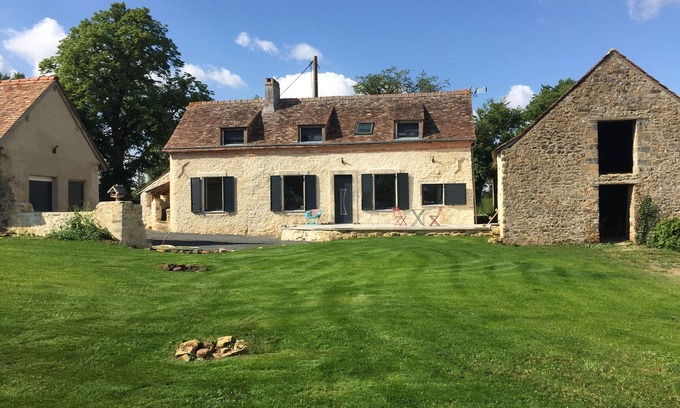 Avesse Cabaña | Casa de campo bucólica con terraza, amplio jardín, cerca de Le Mans.