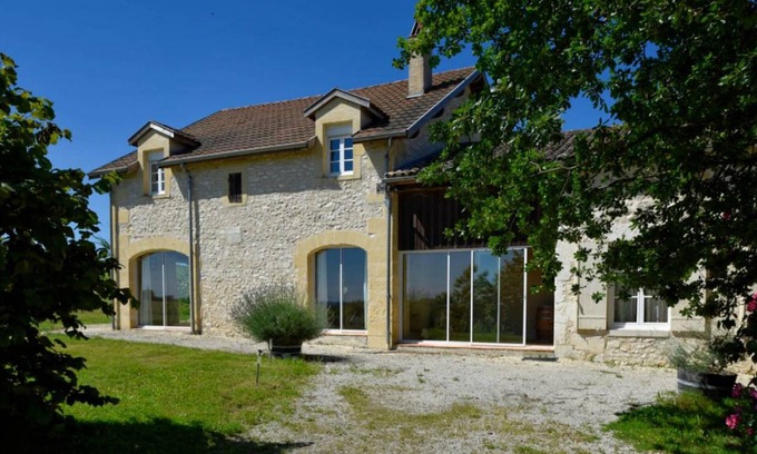 Saussignac Cabaña | Casa rural con piscina privada, terraza y viñedos cerca de Bergerac
