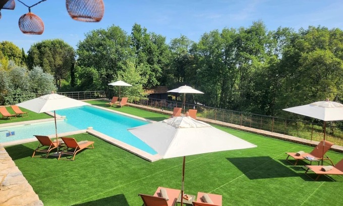 Castelnaud-la-Chapelle Cabaña | Vue sur la Prairie-2BD Charming cottage