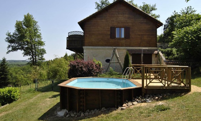Montagnac-d'Auberoche Cabaña | Encantadora casa con piscina privada, aire acondicionado, WiFi y aparcamiento