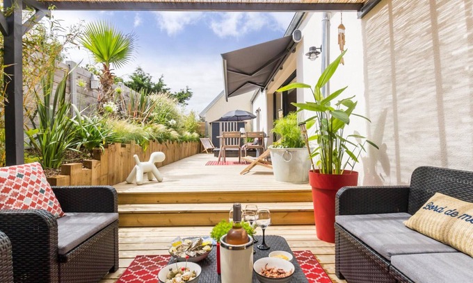 Barneville-Carteret Cabaña | Casa independiente con terraza privada y acceso inmediato a la playa en Barneville-Carteret