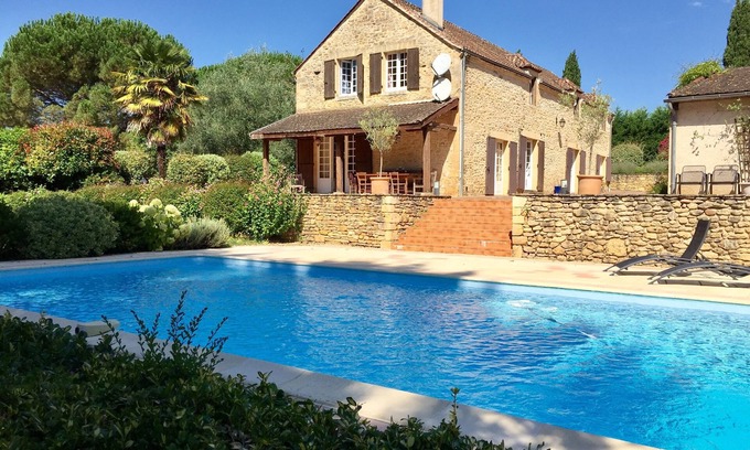 La Chapelle-Aubareil Casa | Encantadora casa con piscina cerca de Sarlat