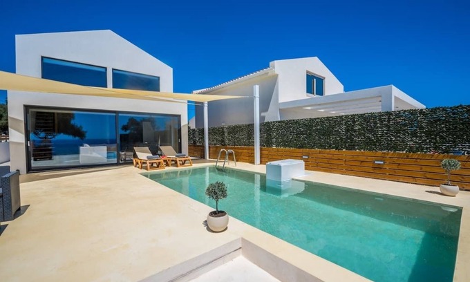 Akrotiri Casa | Charming hillside house, two bedrooms, pool, stunning sea view, true hidden gem