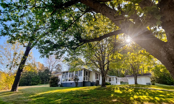 Weaverville Casa | Charming home with a fireplace, grill, deck, & washer/dryer - near Asheville