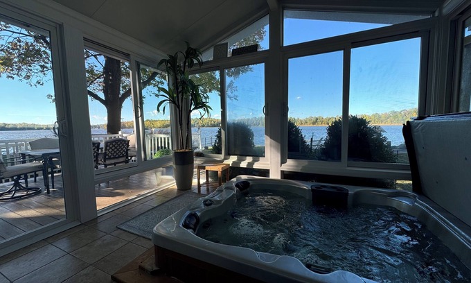 Gobles Casa | Charming Lakefront House with Hot Tub, Fire Pit, Kayak, and Fishing