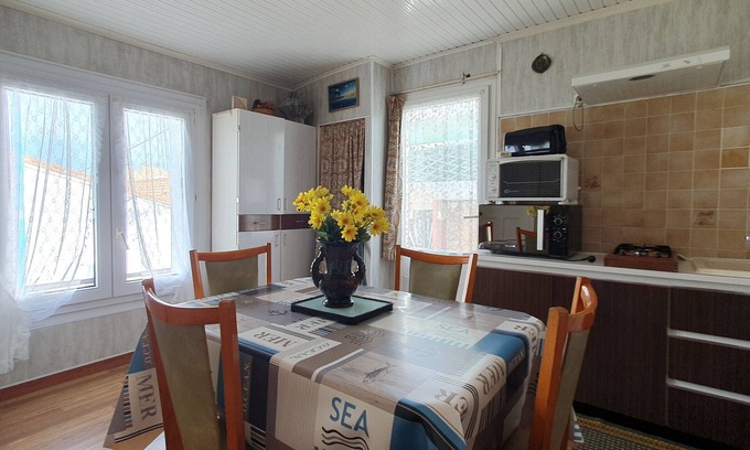 LʼAiguillon-sur-Mer Casa | Estudio acogedor cerca del mar, perfecto para 2, con WiFi y lavadora compartida