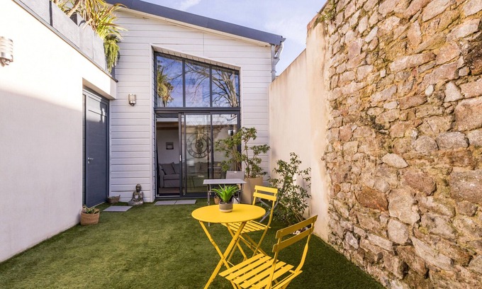 Guerande Cabaña | Encantador Estudio con Jardín en Guérande, WiFi incluido
