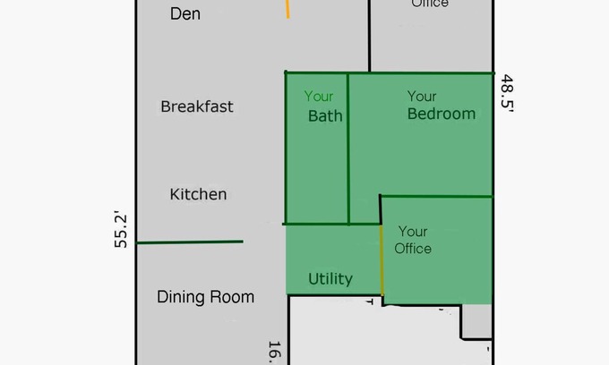Alban Hills Casa | Charming Suite - Bdrm, Office And Bath in Northwest Albuquerque
