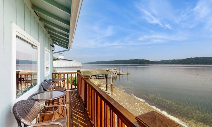 Potlatch Casa | Charming water front home with amazing views, fire pit, and private deck
