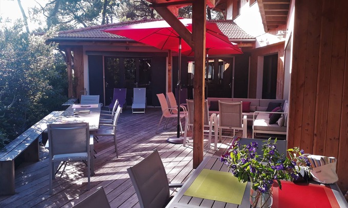 Le Moulleau Villa | Villa de madera, encanto, luz y tranquilidad. SPA, centro de Moulleau y playa a pie.