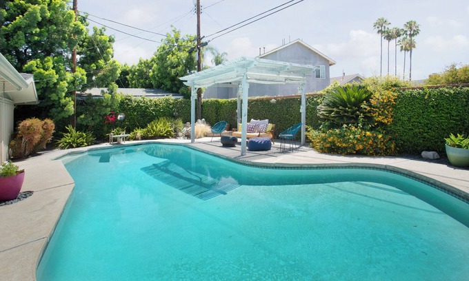 Tustin Casa | Cheerful mid mod 3 bedroom house w/pool, AC & fast wifi