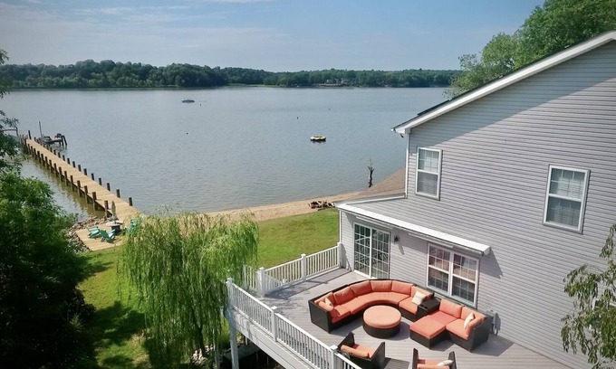 Elkton Casa | Chesapeake Bay House en la playa privada