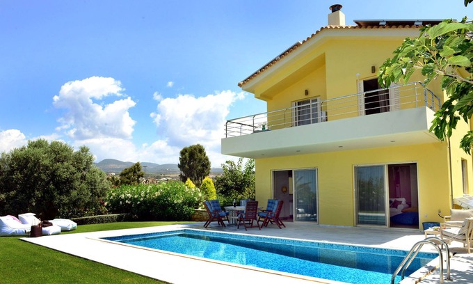 Trifylia Villa | Villa de lujo Citron Pale, Villas Dimitras, Playa Kalo Nero, Mesenia