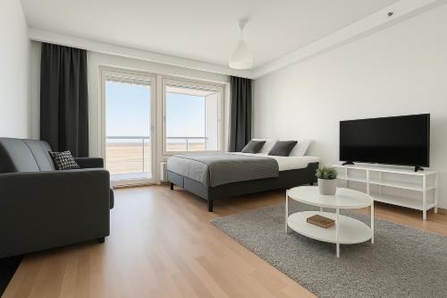 Tampere Apartamento | City Home Finland Panorama Suite - New Luxury Suite with Own SAUNA, One Bedroom, Spacious Balcony with City Views and Great Location next to Nokia Arena
