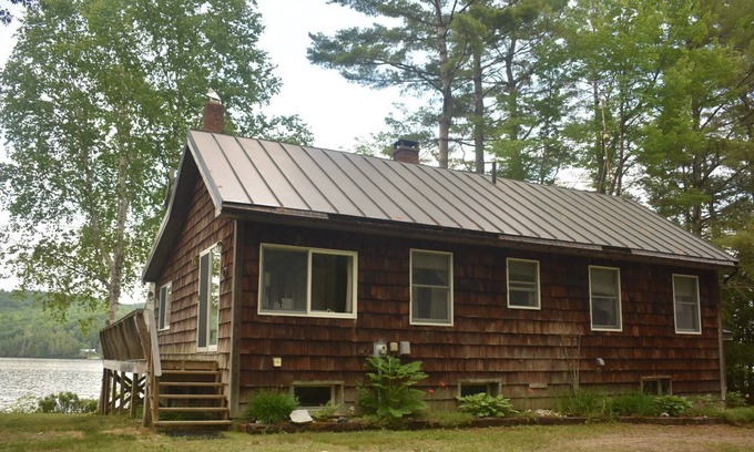 Embden Cabina | Classic Maine Lakefront Camp Overlooking Embden Pond